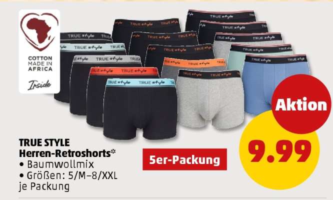 TRUE STYLE Herren-Retroshorts