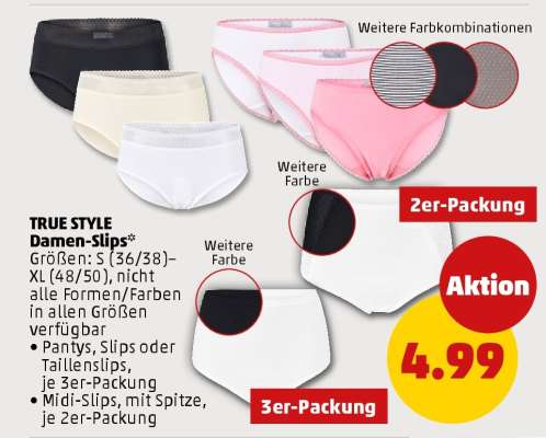 TRUE STYLE Damen-Slips