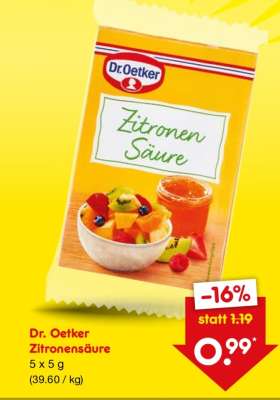 Dr. Oetker Zitronensäure