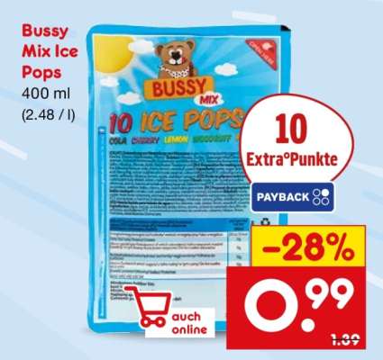 Bussy Mix Ice Pops
