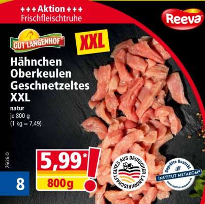 Hähnchen Oberkeulen Geschnetzeltes XXL