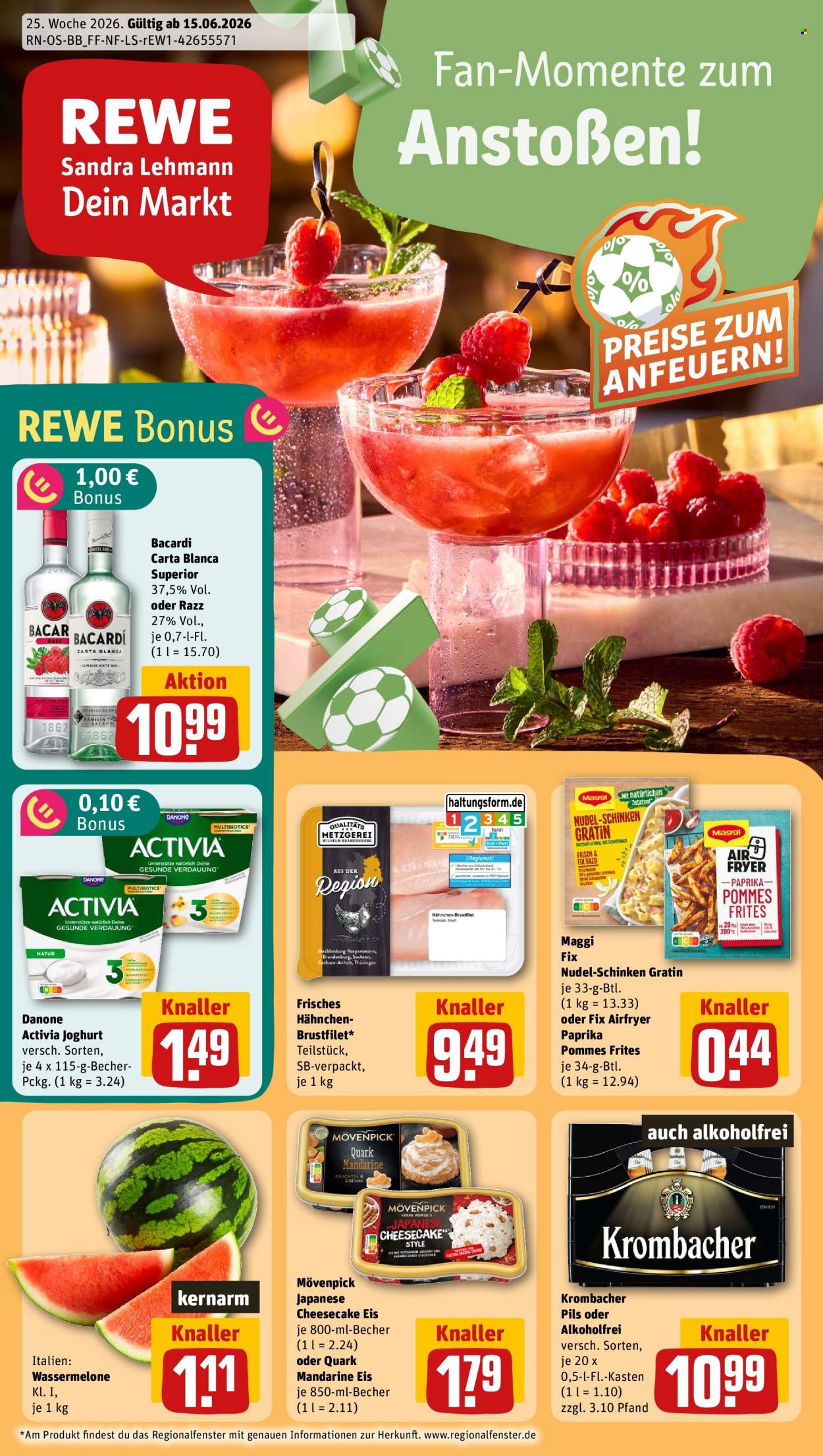 Leták REWE - 15.6.2026 - 21.6.2026. Strana 1
