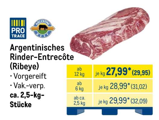 Argentinisches Rinder-Entrecôte (Ribeye)