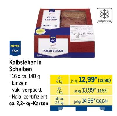 Kalbsleber in Scheiben