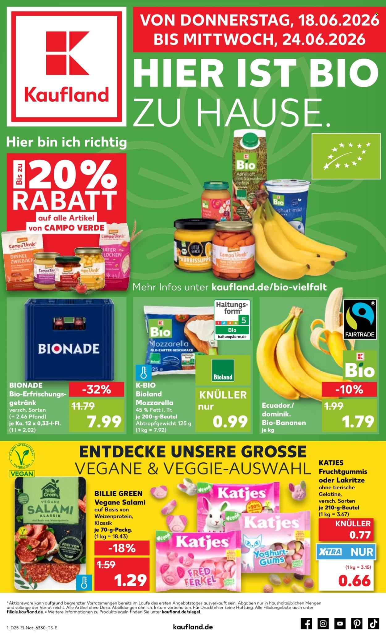 Kaufland Prospekte  - 18.06.2026 - 24.06.2026. Seite 1