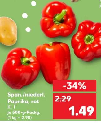 Span./ niederl. Paprika rot
