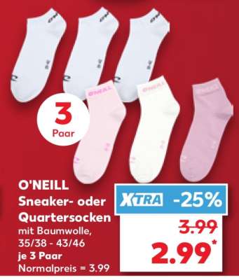 O'NEILL Sneaker - oder Quartersocken