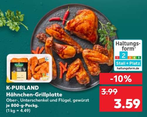 K-PURLAND Hähnchen-Grillplatte