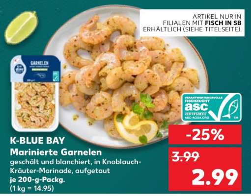 K-BLUE BAY Marinierte Garnelen