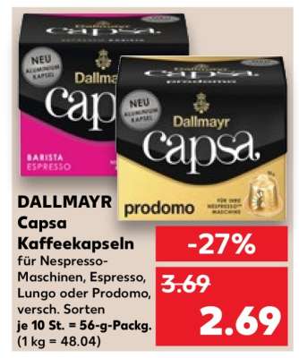 DALLMAYR Capsa Kaffeekapseln
