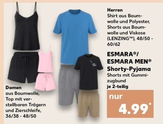 ESMARA®/ESMARA MEN® Shorty-Pyjama