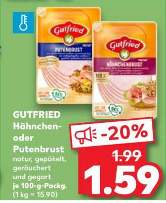 GUTFRIED Hähnchen- oder Putenbrust