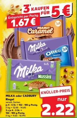 Milka oder Cadbury Riegel