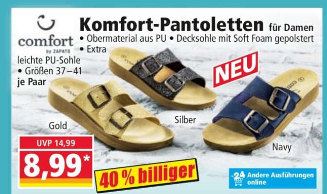 Komfort- Pantoletten