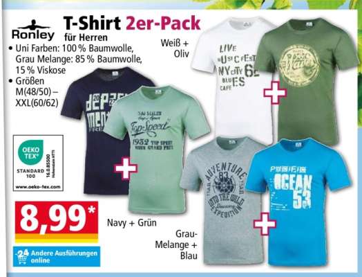 T-Shirt, 2er-Pack