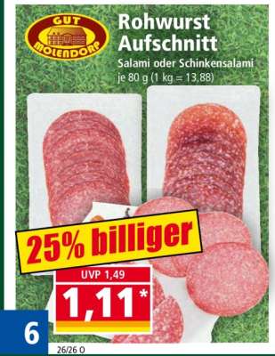 Rohwurst Aufschnitt
