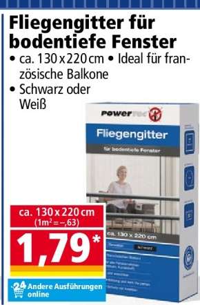Fliegengitter für bodentiefe Fenster