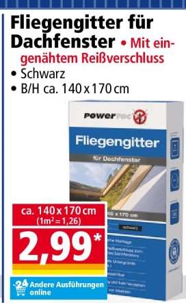 Fliegengitter für Dachfenster