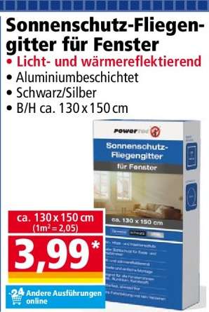Sonnenschutz-Fliegengitter für Fenster