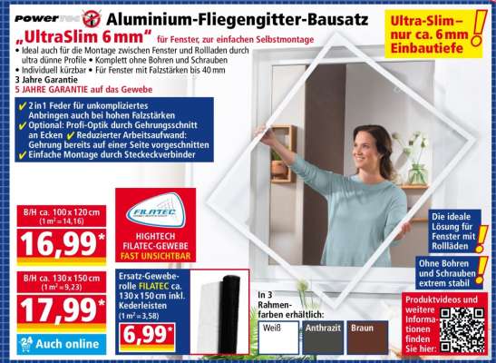 Aluminium-Fliegengitter-Bausatz „UltraSlim 6 mm“