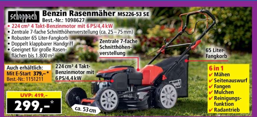 Benzin Rasenmäher MS226-53 SE
