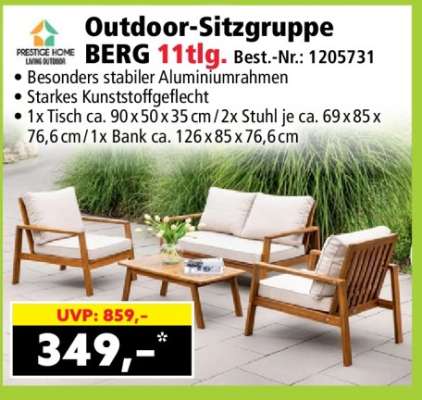 Outdoor-Sitzgruppe BERG 11tlg.