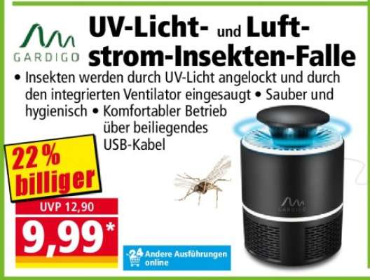 UV-Licht- und Luftstrom-Insekten-Falle