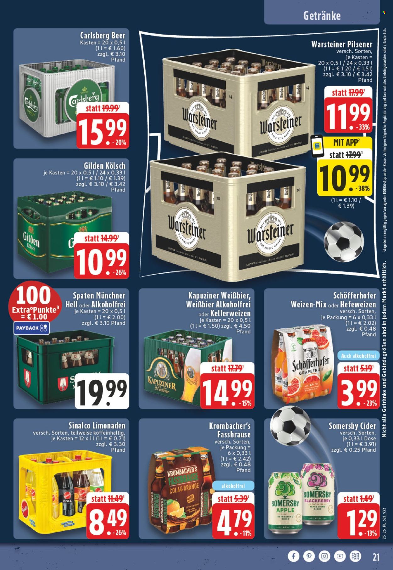 Leták Edeka - 15.6.2026 - 20.6.2026. Strana 21