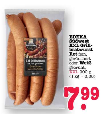 EDEKA Südwest XXL Grillbratwurst Rot