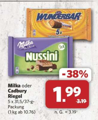 Milka oder Cadbury Riegel
