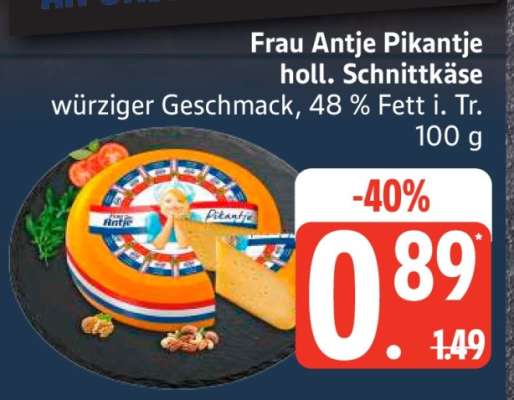 Frau Antje Pikantje holl. Schnittkäse