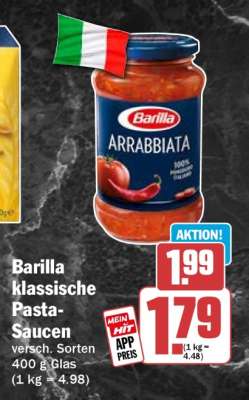 Barilla klassische Pasta-Saucen
