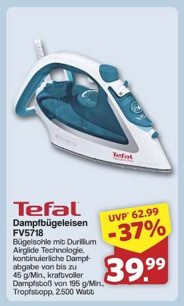 Tefal Dampfbügeleisen FV5718