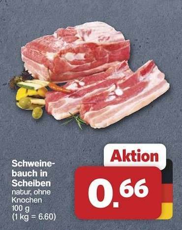 Schweinebauch in Scheiben