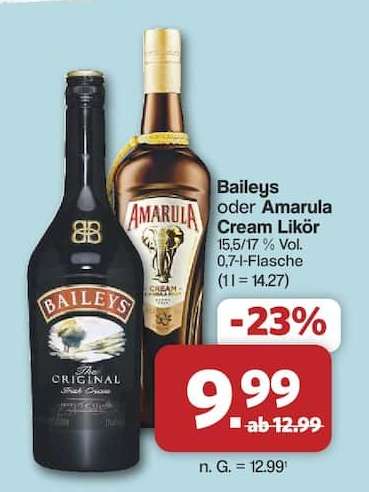 Baileys oder Amarula Cream Likör