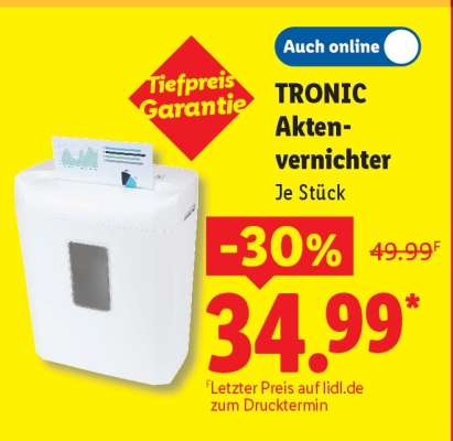 TRONIC Aktenvernichter