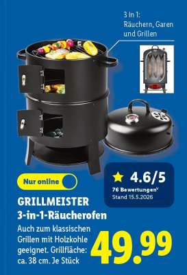 GRILLMEISTER 3-in-1-Räucherofen
