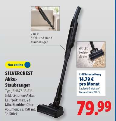 SILVERCREST Akku-Staubsauger
