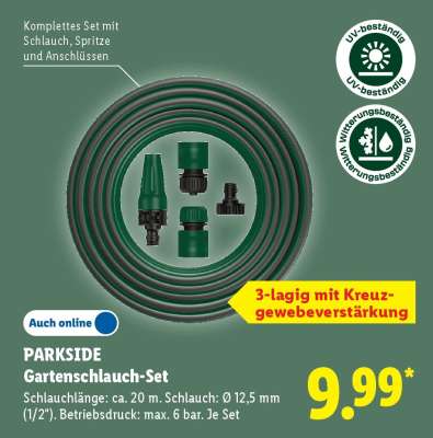 PARKSIDE Gartenschlauch-Set
