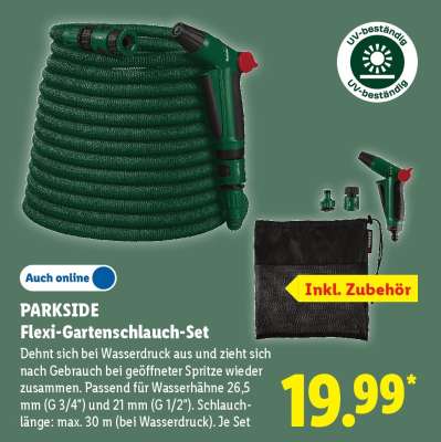 PARKSIDE Flexi-Gartenschlauch-Set