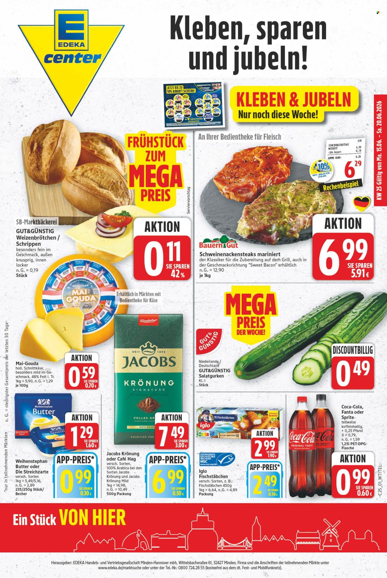 E center Prospekte  - 15.06.2026 - 20.06.2026. Seite 1