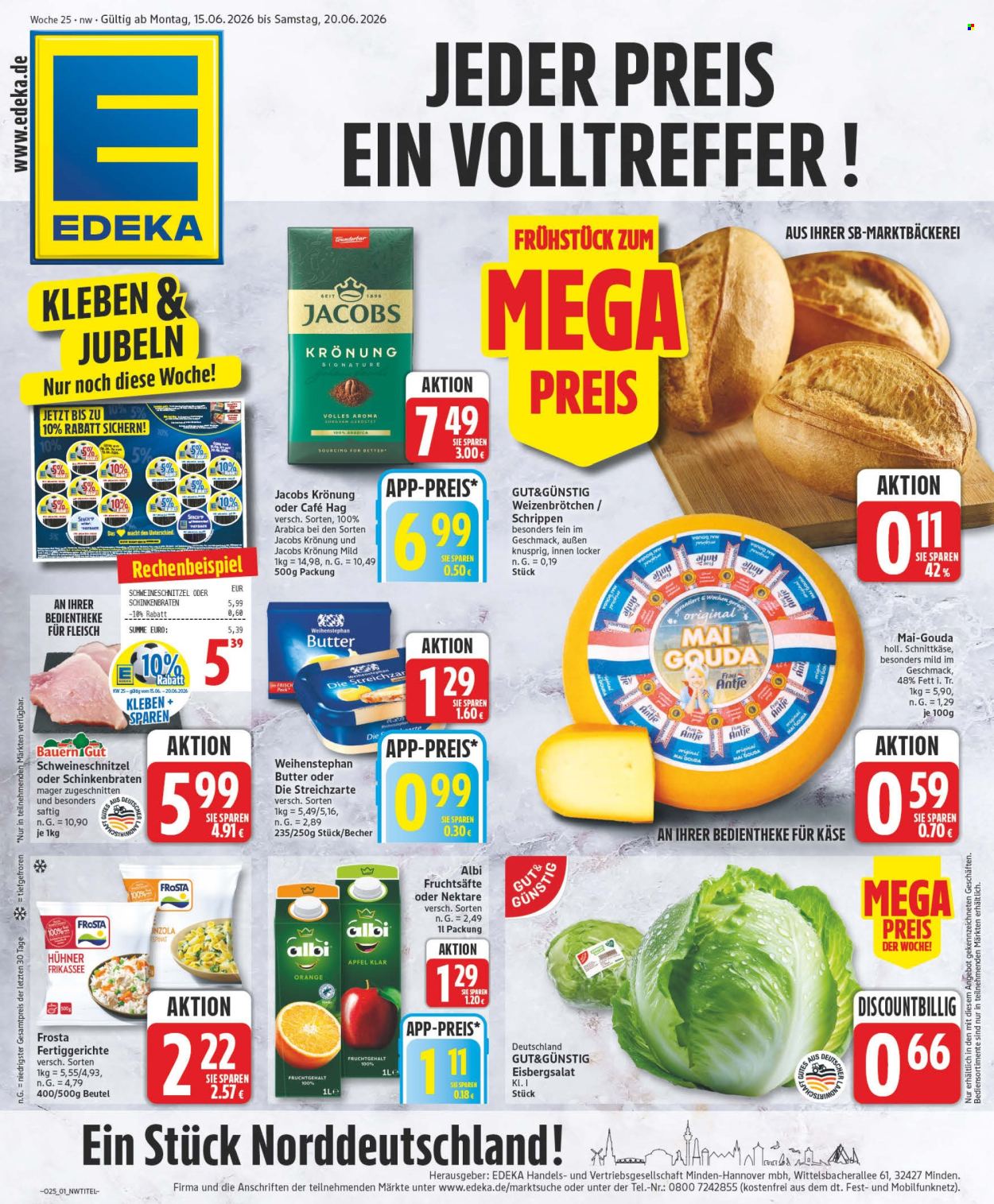 Edeka Prospekte  - 15.06.2026 - 20.06.2026. Seite 1