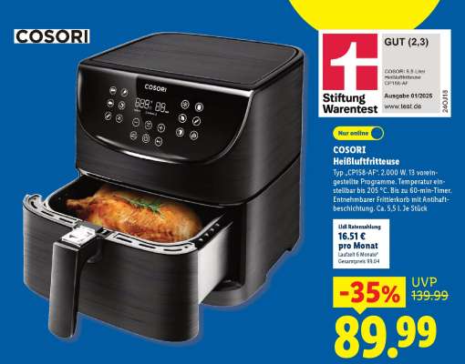 COSORI Heißluftfritteuse
