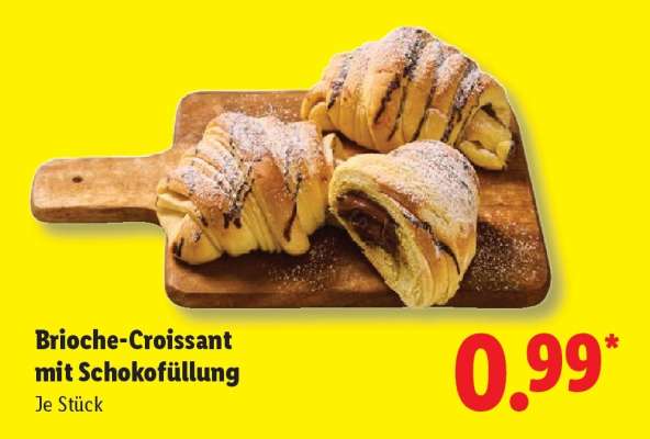 Brioche-Croissant mit Schokofüllung