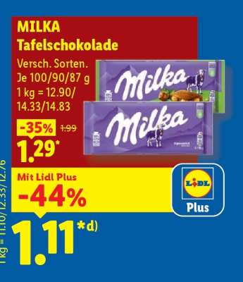 Milka Tafelschokolade*