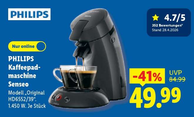 Philips Kaffeepadmaschine Senseo