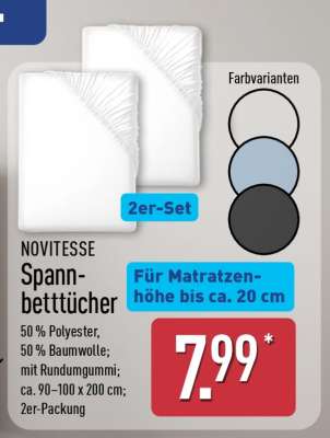 NOVITESSE Spannbetttücher