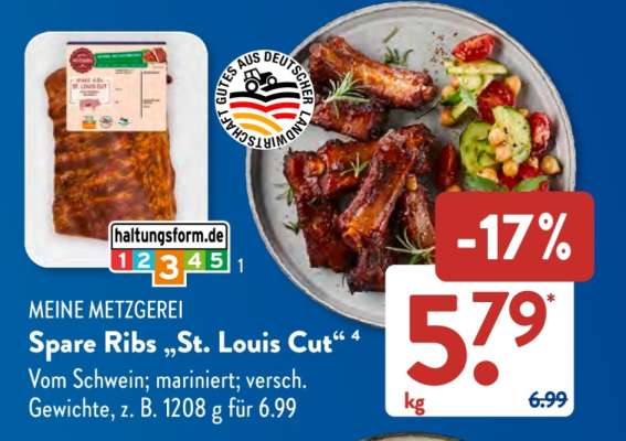 Spare Ribs St. Louis Cut