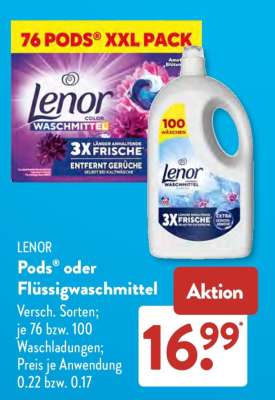Lenor Pods oder Flüssigwaschmittel