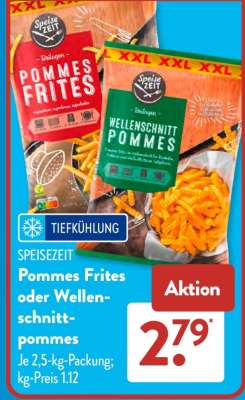 Pommes frites oder Wellenschnittpommes